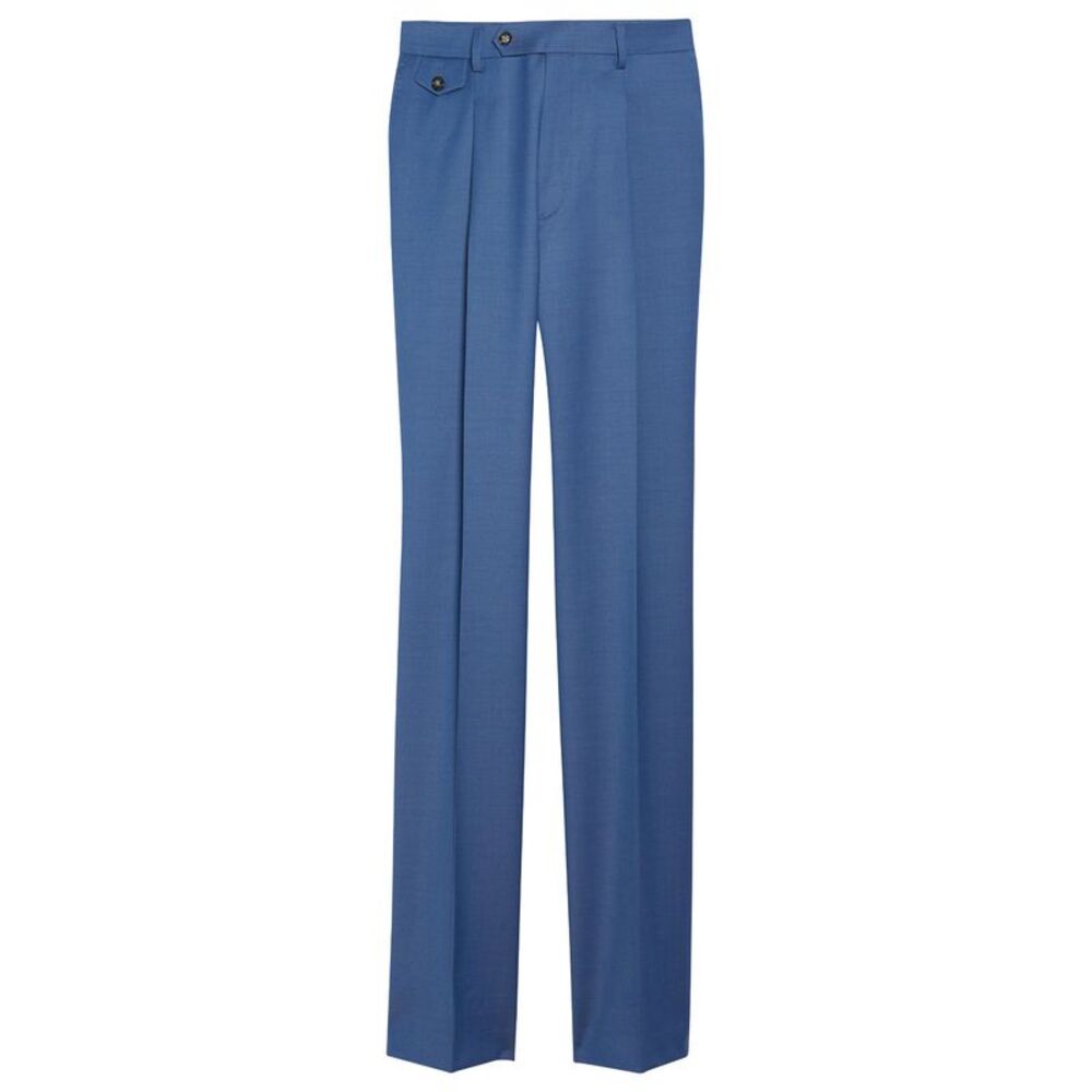 Tayion Collection Mens Classic-Fit Wool Pleated Dress Pants 42W x 30L Blue - NWT
